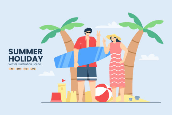 Download Summer Holiday Activity Illustration - Illustration Collection
