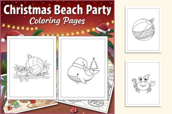 Download Christmas Beach Party Coloring Book - Beach Collection