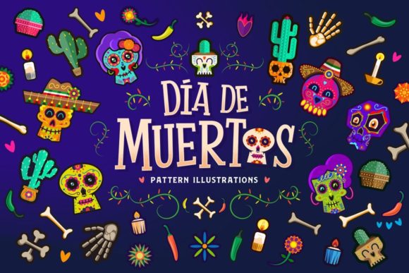 Download Day of the Dead Pattern Illustrations - Illustration Collection