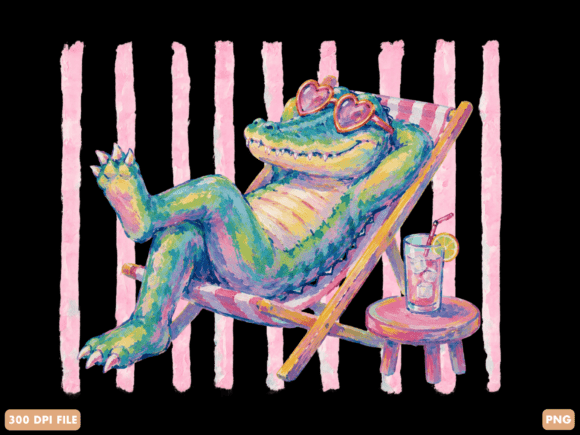 Download Relaxing Beach Crocodile PNG - Beach Collection