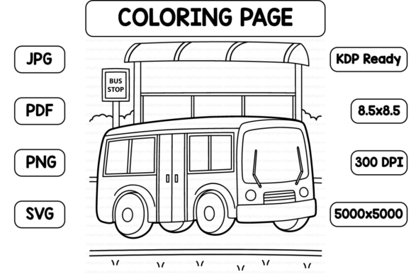 Download Public Bus Coloring Page for Kids - Bus coloring page Collection