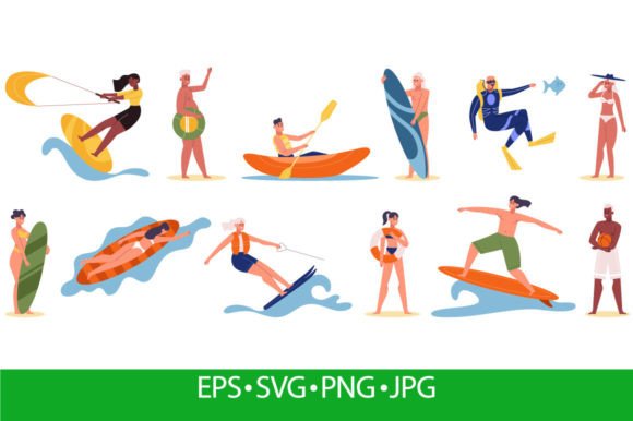 Download Beach and Water Activities People - Beach Collection