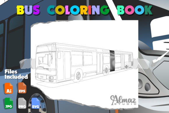 Download Bus Coloring Book - Premium Bundle