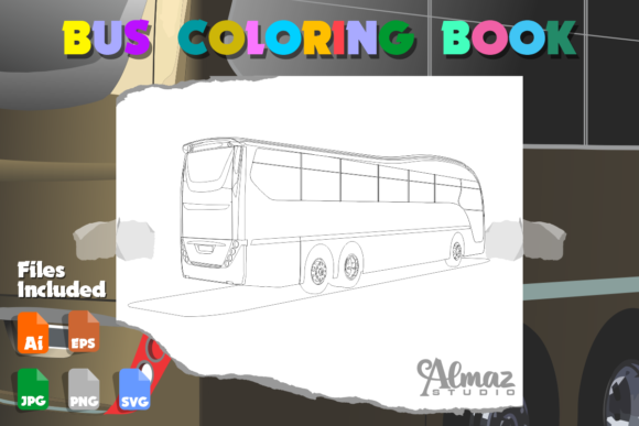 Download Bus Coloring Book - Premium Bundle