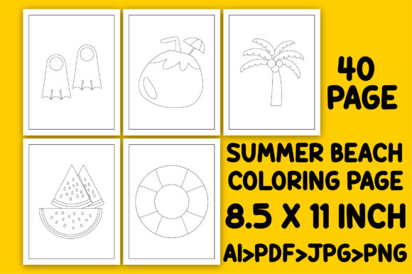 Download Kdp Summer Beach Coloring Page for Kids - Beach Collection
