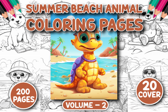 Download 200 Summer Beach Animal Coloring Pages - Beach Collection