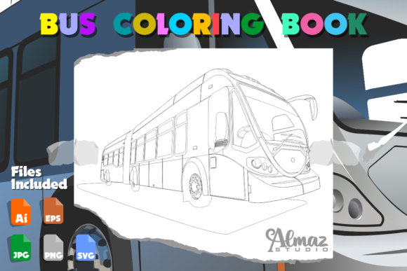 Download Bus Coloring Book - Premium Bundle